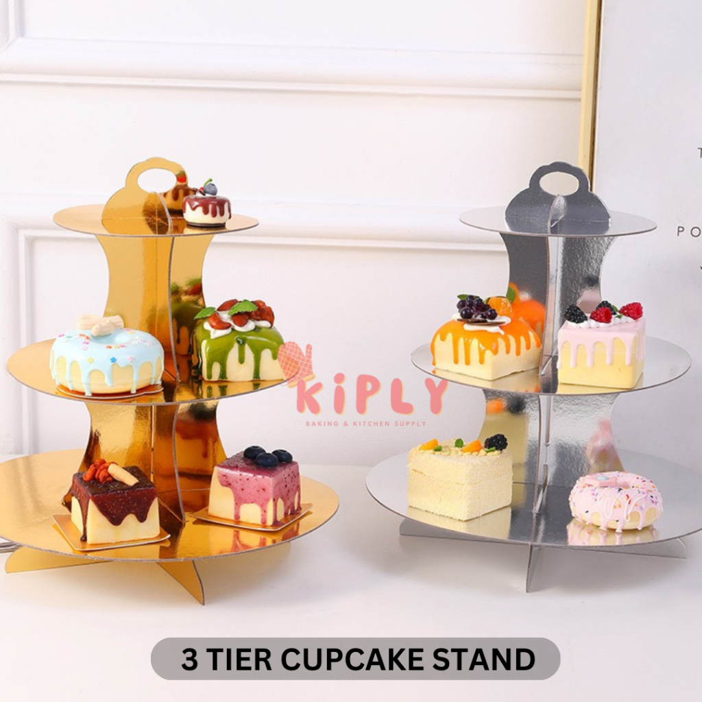 3 Tier Cupcake Stand/Stand Cake gold Polos / 3 Tier Cupcake Stand gold /standing cake gold/Stand Cak