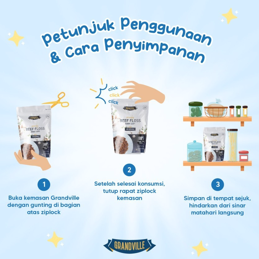 

Best Product Grandville Abon Sapi Original 100gr / Abon Anak No MSG Halal Mpasi BB Booster MPASI Bayi Penambah Berat Badan
