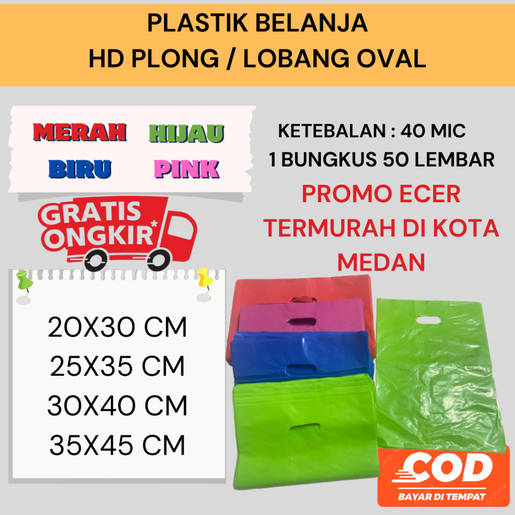 

Kantong Plastik HD Plong Tebal Olshop Palstik Shoping Bag 4 Ukuran Eceran Termurah