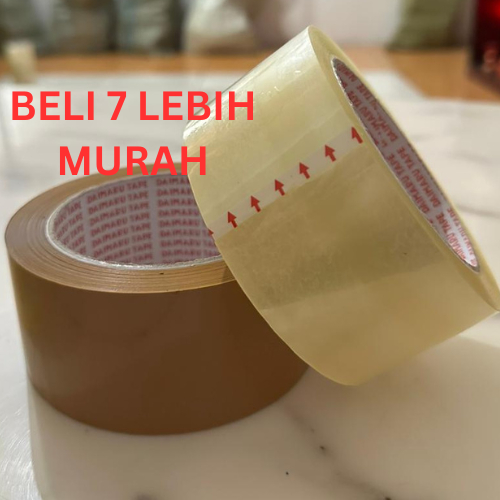 

Lakban Daimaru 2 Inch Bening Coklat 48 mm x 90 Yard OPP Isolasi Tape Bening / Coklat