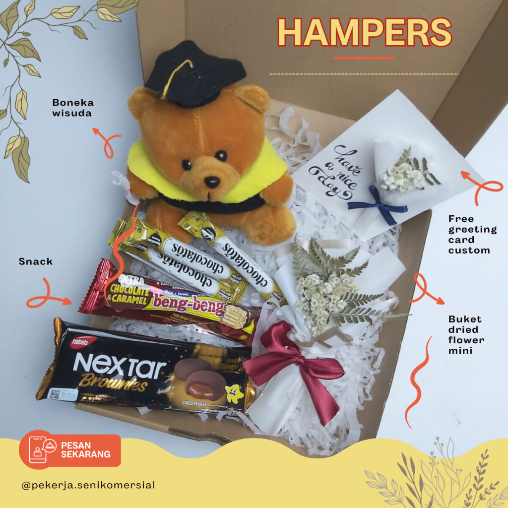 

Hampers Snack Boneka/ Hampers kado/ Hampers wisuda