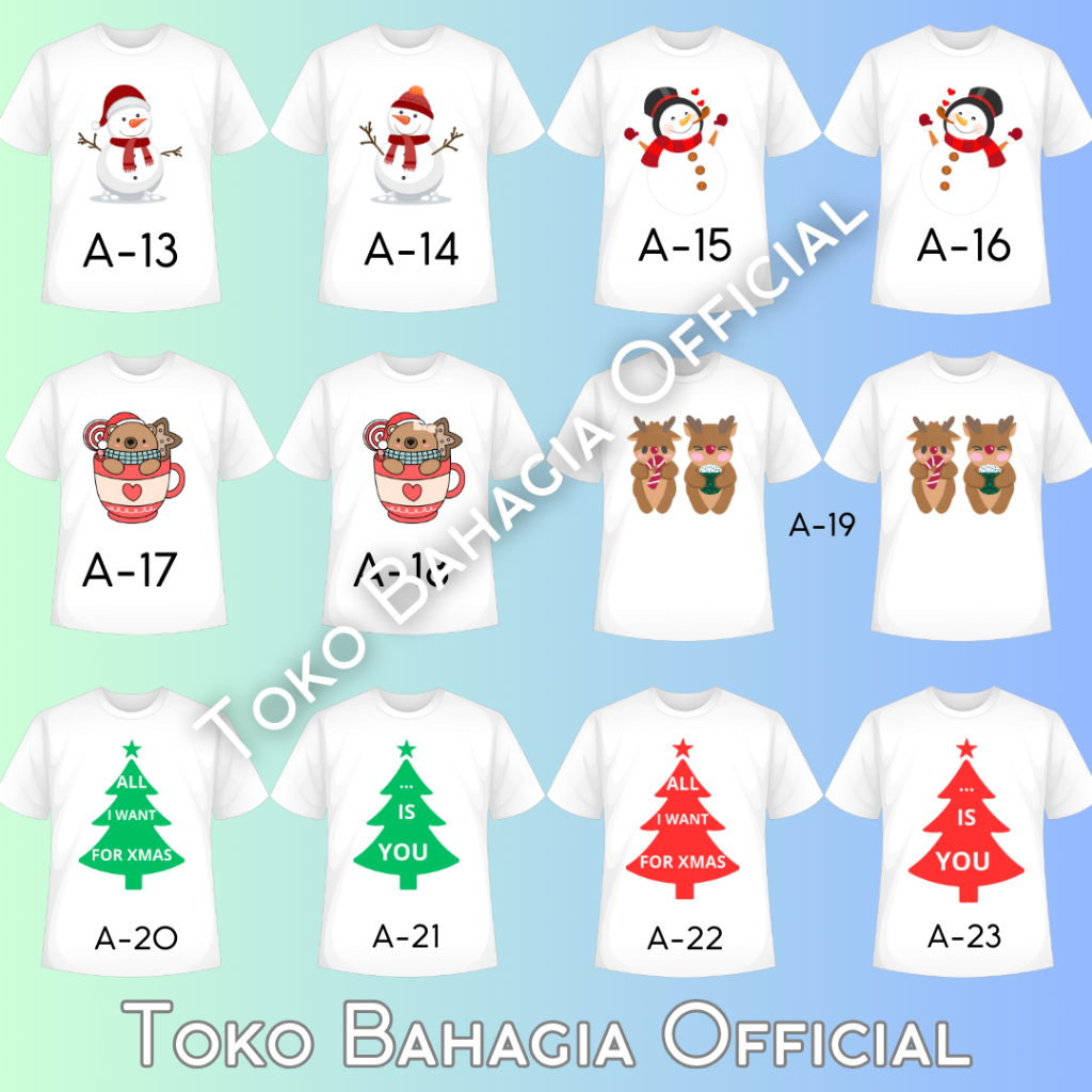 KAOS NATAL/ BAJU NATAL / KAOS NATAL KEMBAR / KAOS COUPLE NATAL / BAJU NATAL KEMBAR / BAJU NATAL COUP