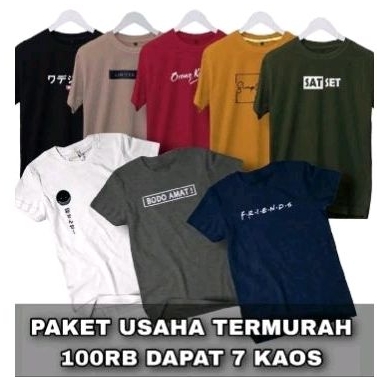 KAOS MOTIF DISTRO 100RB DAPAT 7 KAOS