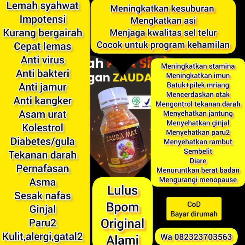 zauda max (obat alami impoten ,diabetes,ginjal,paru2,gatal2,kulit,asma,sesaknafas,promil,meningkatka