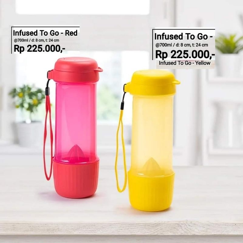 infused to go tempat minum Tupperware