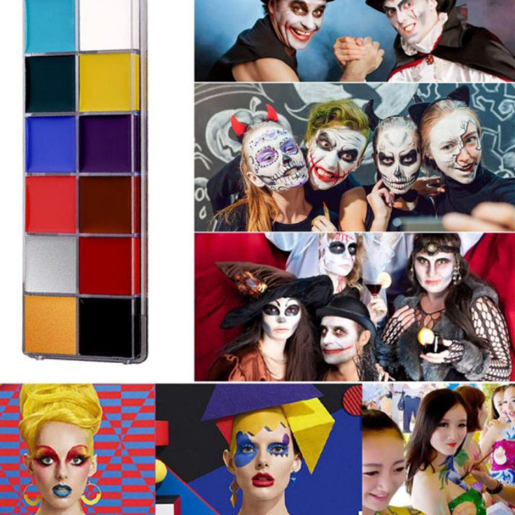 

Bayar Di Tempat Body Face Painting 12 Warna Cat Wajah Body Painting Palette Wajah Painting Wajah