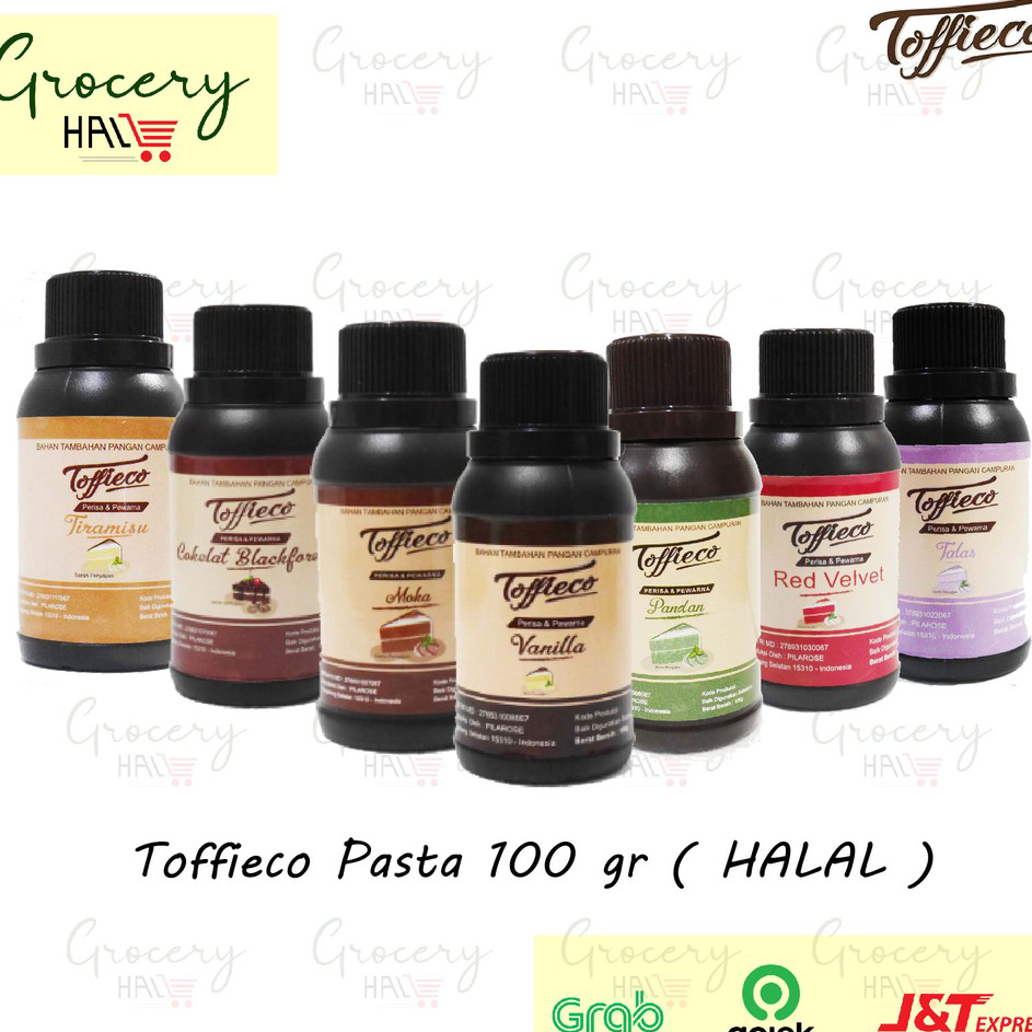 

Harga Murah TERLENGKAP! PASTA TOFFIECO / TOFFIEKO 100 GRAM ( VANILLA / RED VELVET / PANDAN / MOCCA / DLL ) Laris