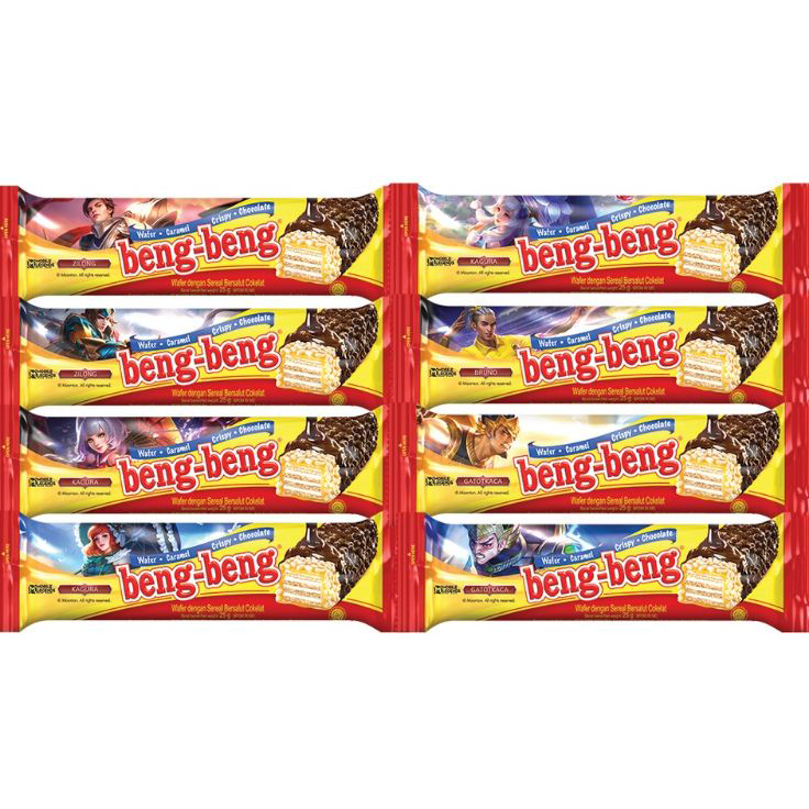 

➷➷✻✫ Beng Beng BOX BengBeng Reguler Extra Chocolate & Caramel Crispy Wafer beng-beng Netto isi 17pcs X 25gr - 1 DUS