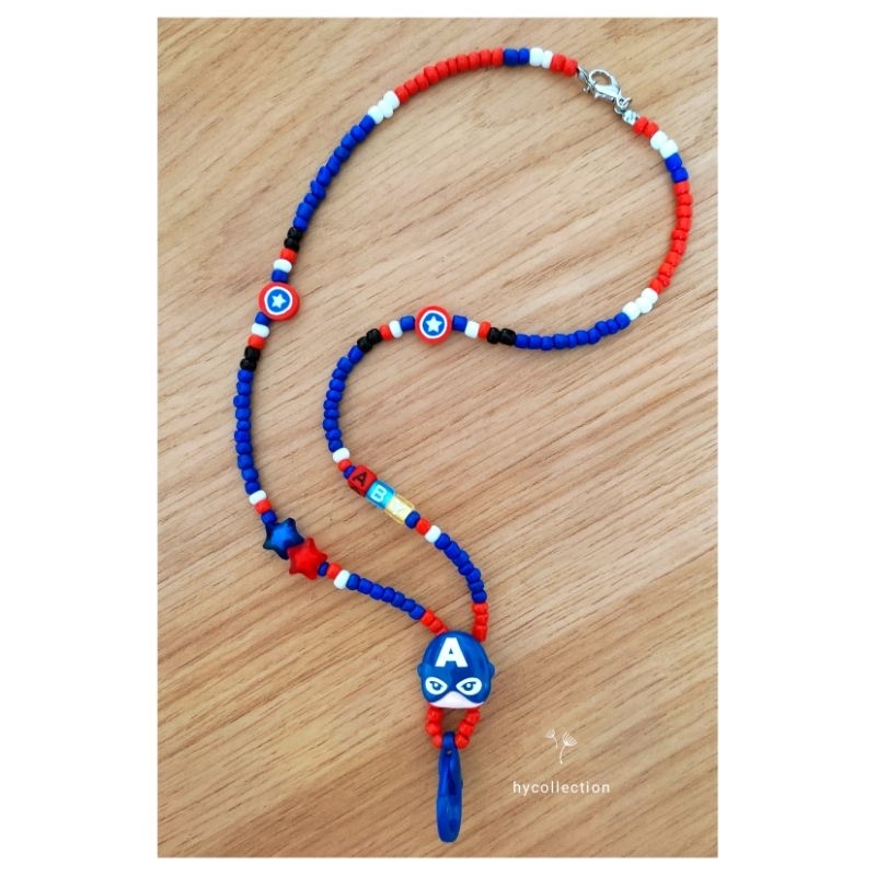 TALI KALUNG EMPENG DOT TEETHER BAYI/BALITA | PACIFIER CLIP BISA CUSTOM NAMA
