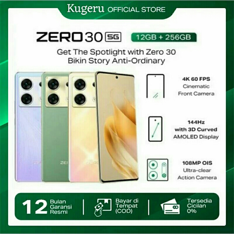 Infinix Zero 30 5G RAM 12/256GB Garansi Resmi