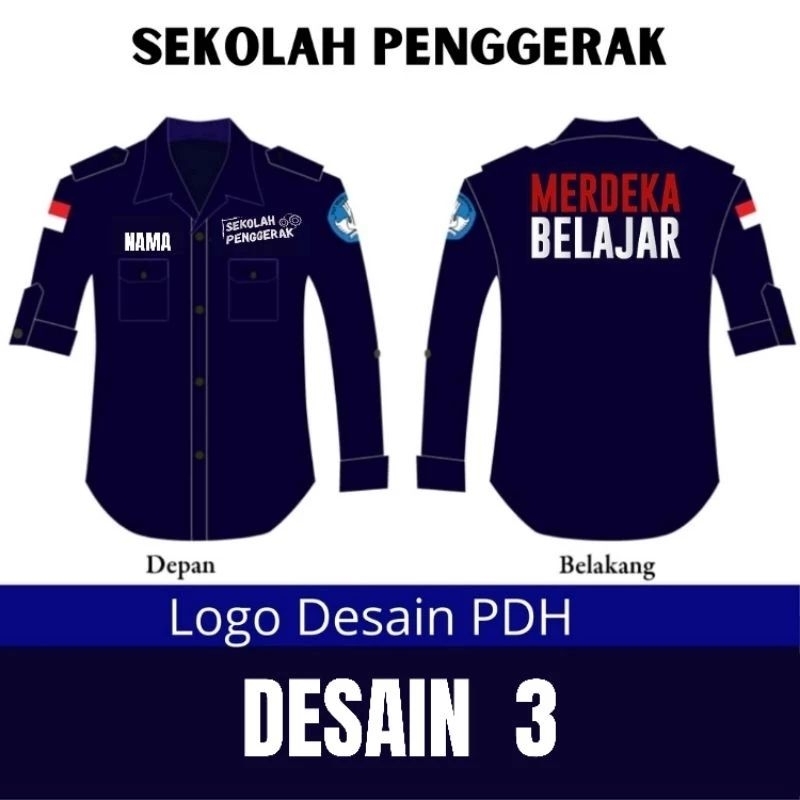kemeja seragam PDH Sekolah Penggerak kemeja sekolah penggerak pdh sekolah Penggerak seragam sekolah 