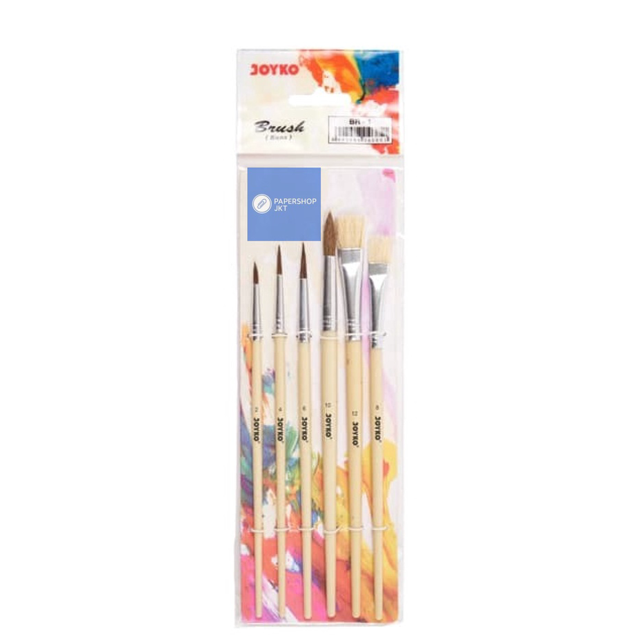 

Best JOYKO - BR-1 Brush Set 6 Kuas Lukis - Kuas Cat Air Set ➥☈✥