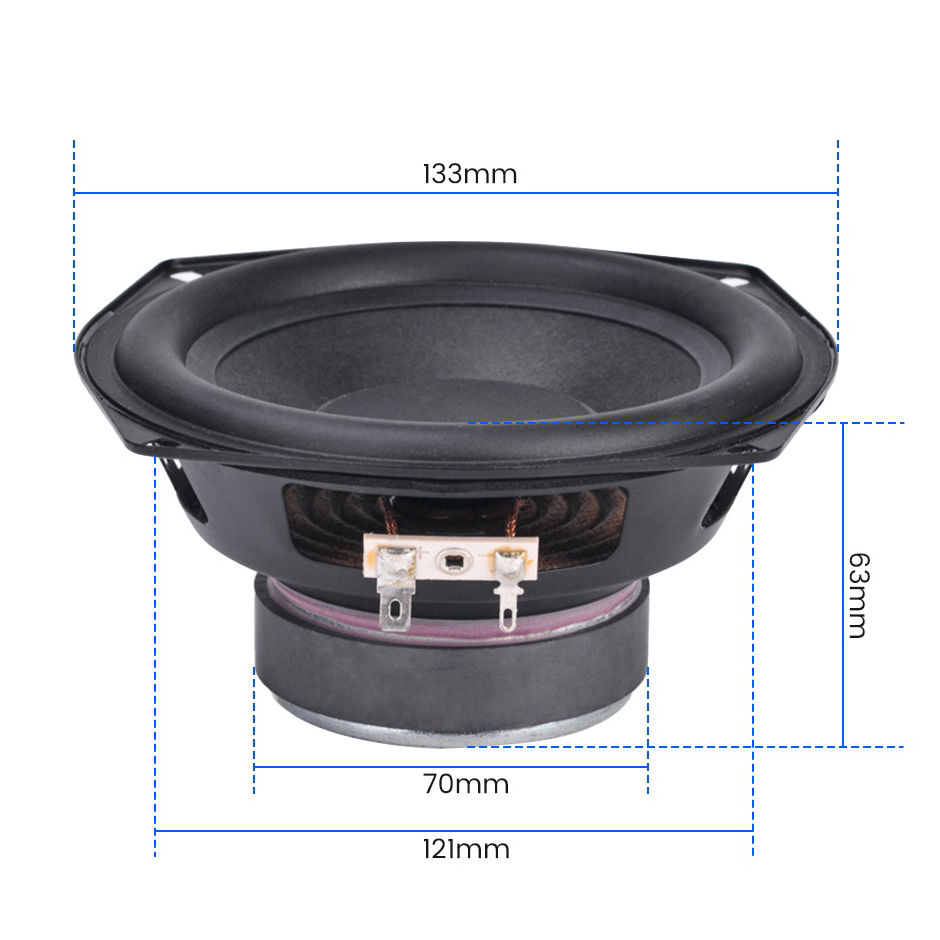 ➵➭✬ 4 Ohm 30W HIFI Subwoofer Bass Karet Besar 5.25 Inch Untuk Mobil Car Speaker Aktif Horn Speaker D