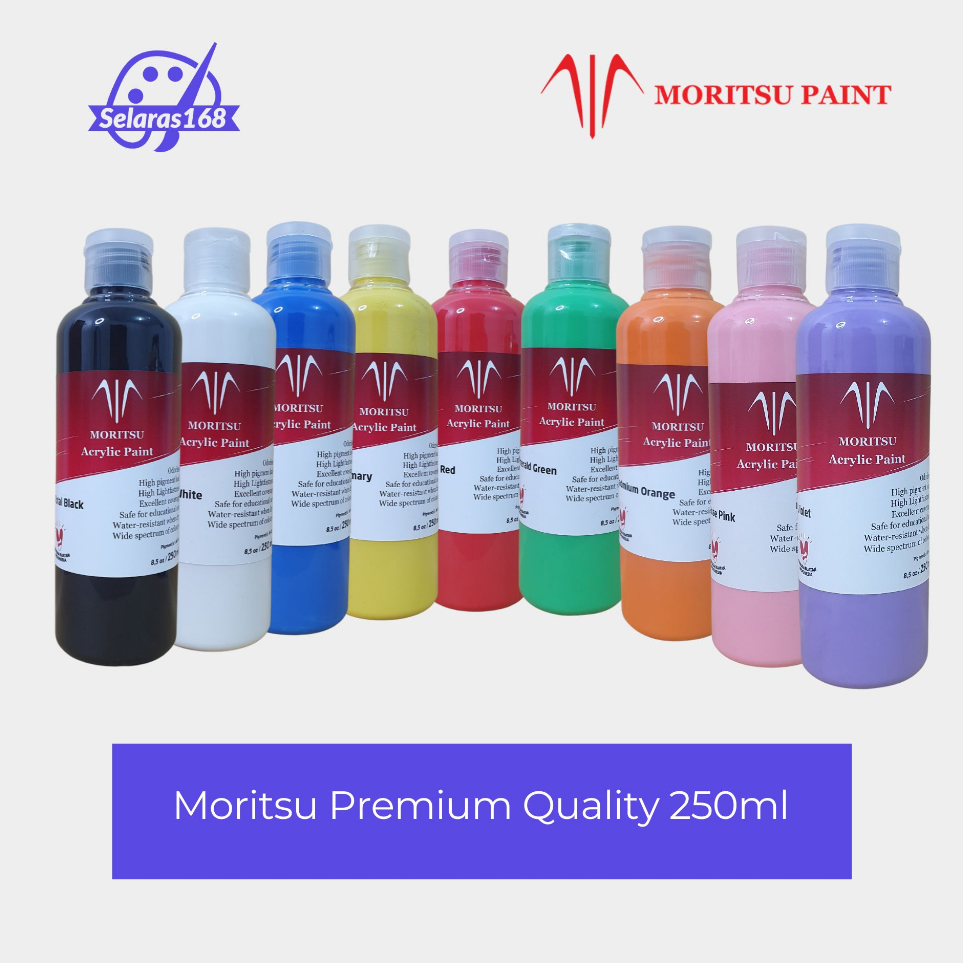 

➜♪✲❊ Acrylic Paint Moritsu Cat Akrilik Premium Quality 250 ML - All Colour