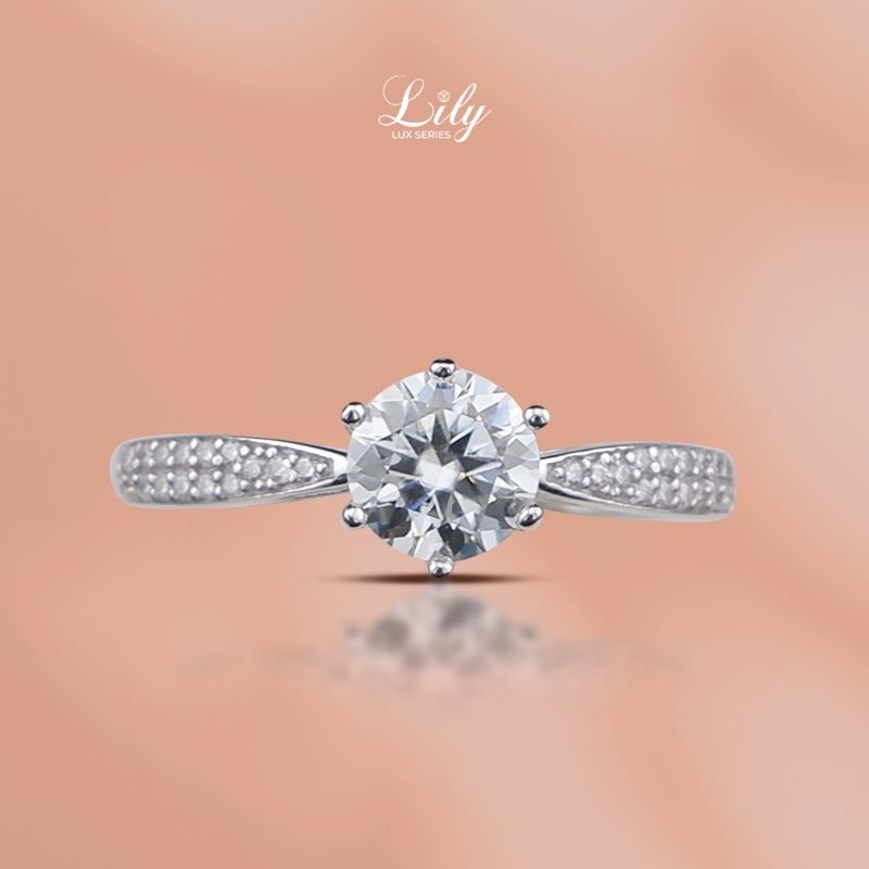 Lane Cincin Wanita Silver S925 Moissanite
