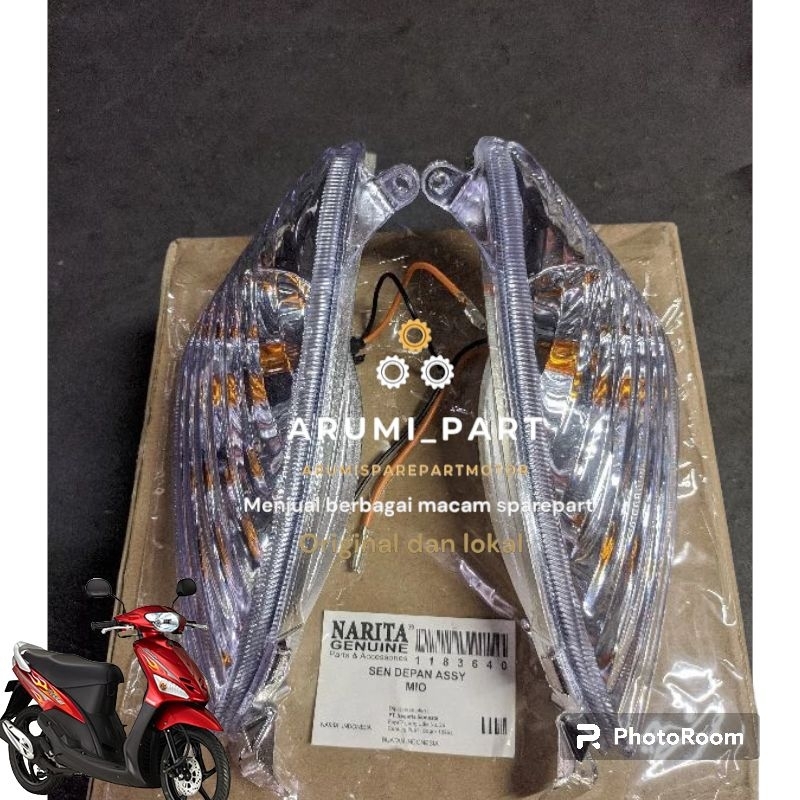 Lampu sen sein depan + soket kabel bohlam yamaha mio lama mio sporty