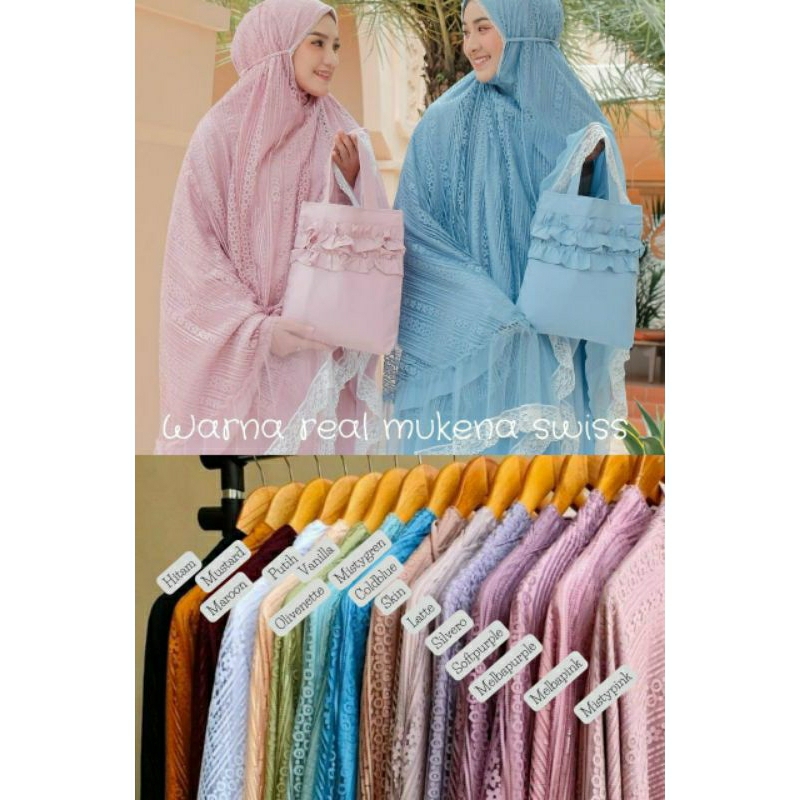 mukena swiss/mukena kapel/mukena mewah/mukena cantik/mukena adem