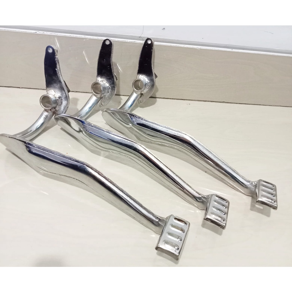 PEDAL REM CRYSTAL PNP CB GL MEGAPRO PEDAL REM BELAKANG MODEL CRYSTAL CRHOME