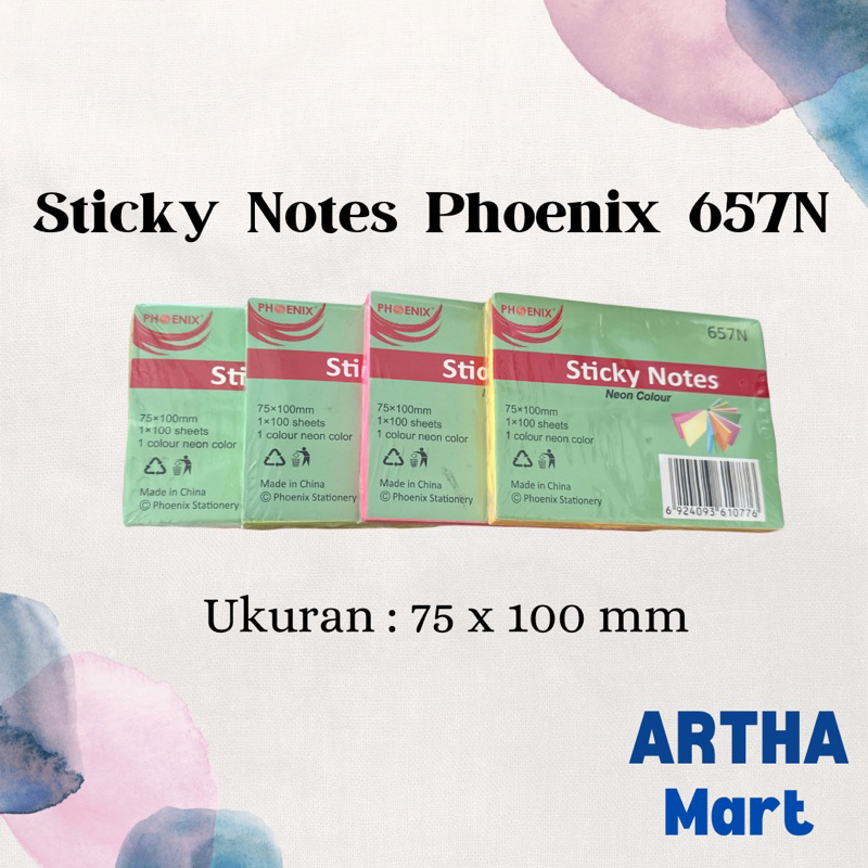 

PHOENIX - Sticky Notes 657N 75x100mm - Pack