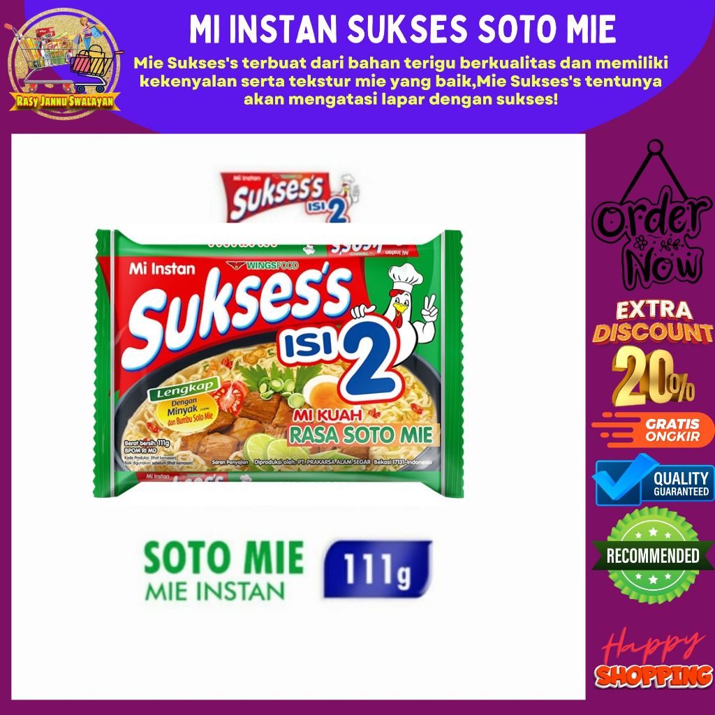 

SUKSES ISI 2 KUAH RASA SOTO AYAM 111GR