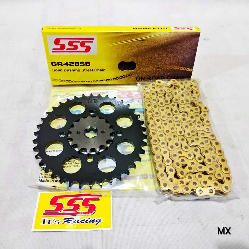 Gear Set SSS Hitam Jupiter Mx 428 SB
