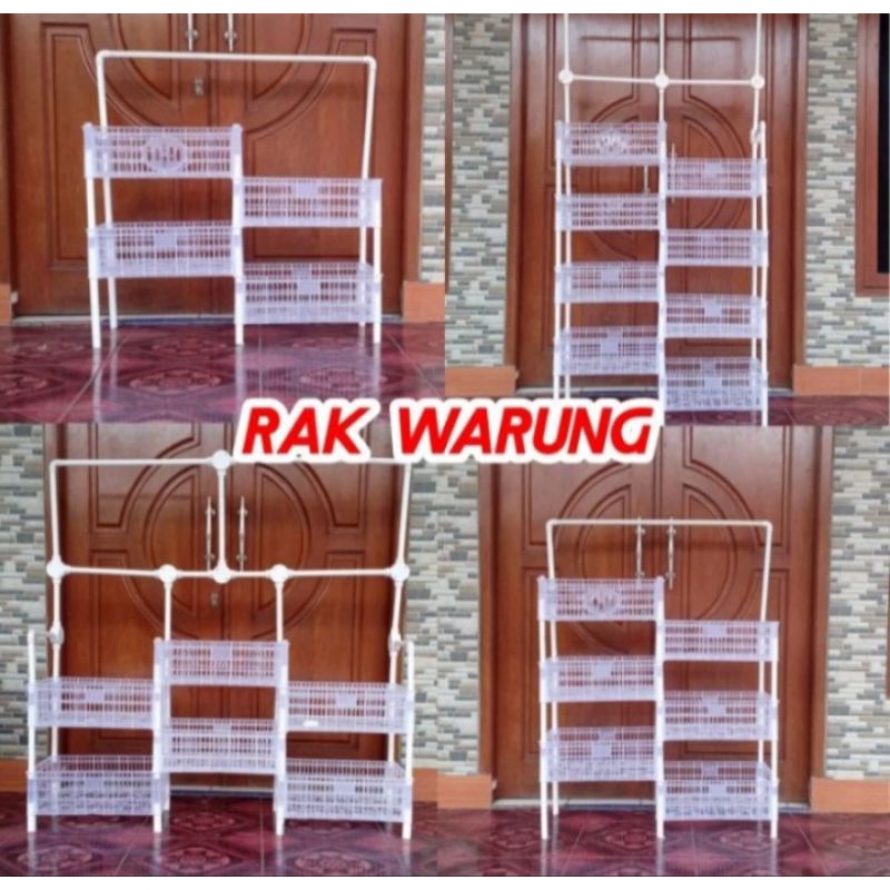 RAK ETALASE WARUNG rak warung rak keranjang susun keranjang warung