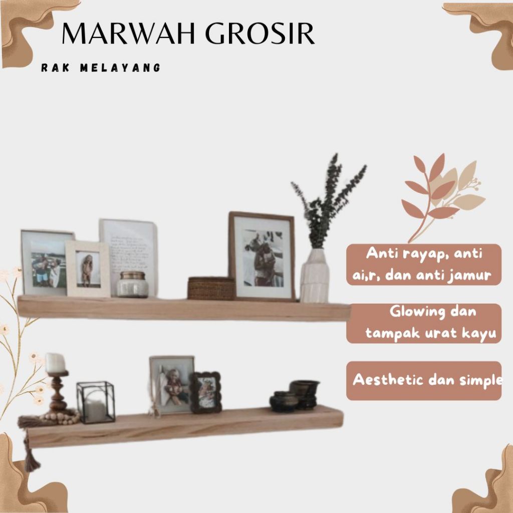 rak ambalan dinding minimalis 80x20cm rak ambalan kayu rak kayu serbaguna rak dapur serbaguna