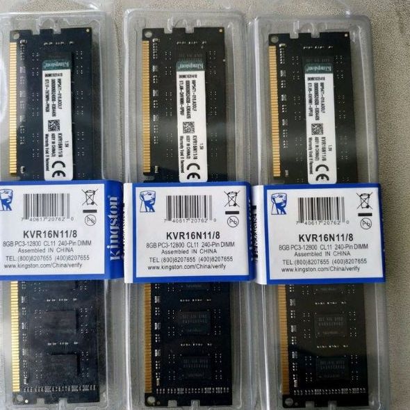 Ram Memory PC Longdimm 12800 DDR3 Kingstone Hynix 4Gb 8Gb