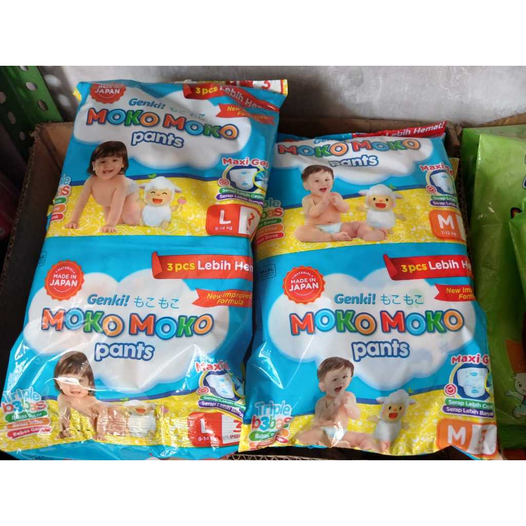MOKO MOKO PANTS RENTENG ISI 3 M, L