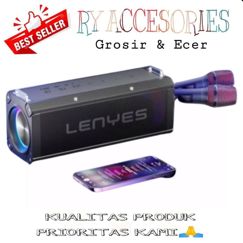 RY - Speaker Bluetooth Lenyes S828 120W Portable KTV Wireless Speaker + Microphone Karaoke Party Spe