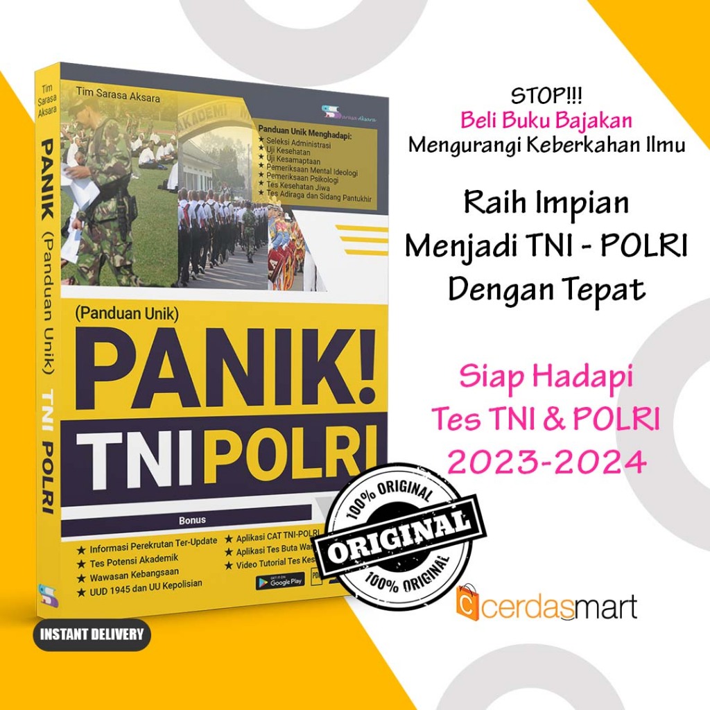 Buku Tes TNI POLRI - PANIK  (Panduan Unik) TNI POLRI 2023 2024