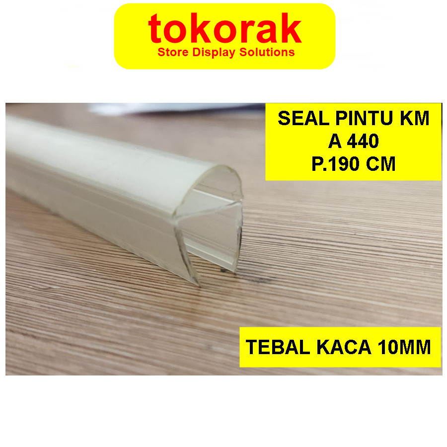 SEAL PINTU KACA TYPE D LIST KACA 10MM BENTUK D CLIP KARET KACA