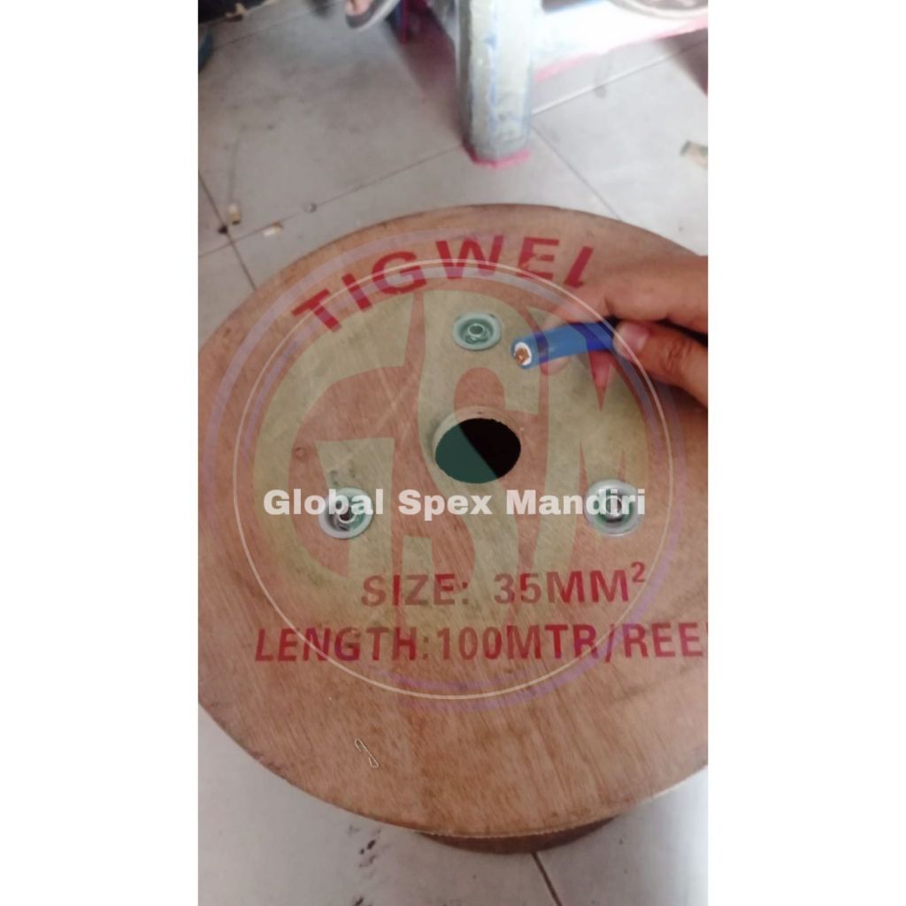 TIGWELD KABEL LAS BIRU 35MM