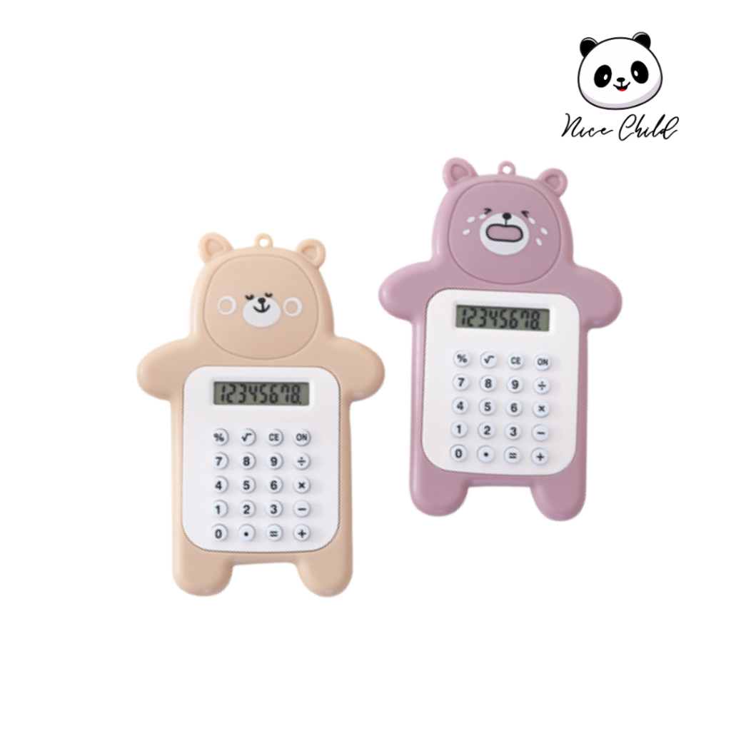 

NICE CHILD Calculator Mini Portable Motif Bear Kalkulator Portable Mini Beruang Unik