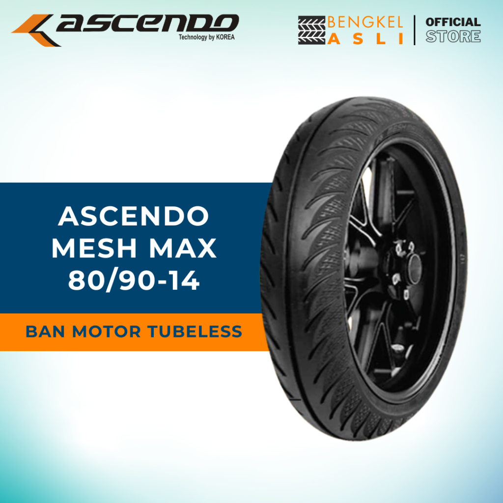 Ban Motor ASCENDO MESH MAX Ring 14 80/90-14 Tubeless (TL)