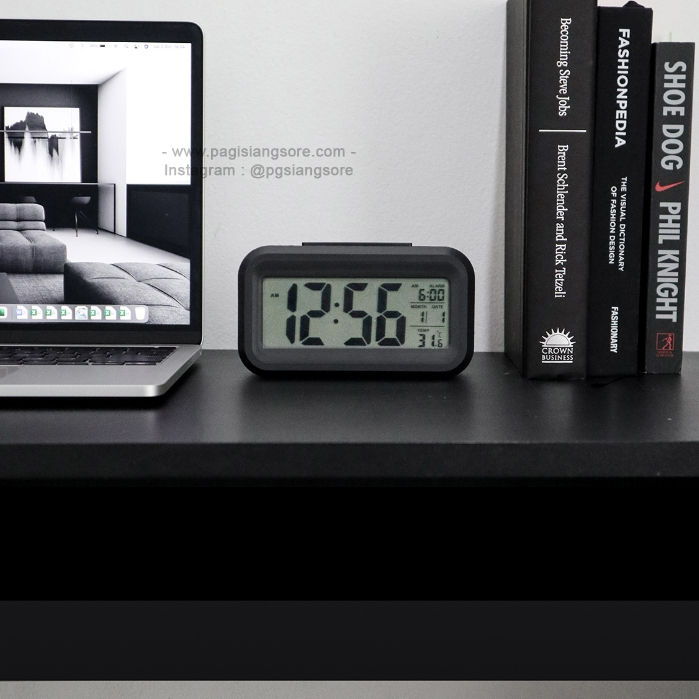Aesthetic Table Clock Black