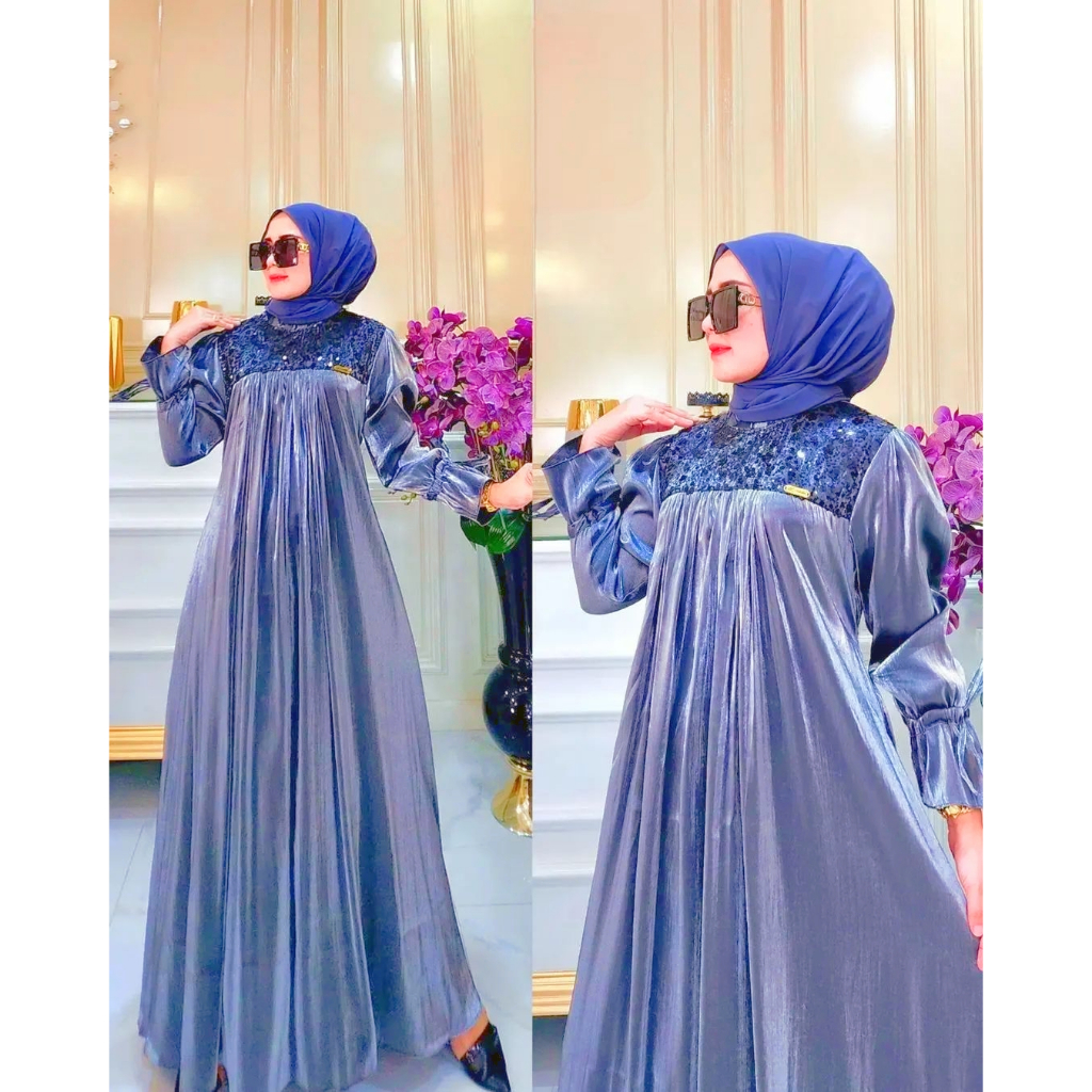 TERBARU GAMIS WARNA SAGE BAJU PESTA MEWAH GAMIS SHIMER SILK PREMIUM SANTORINI TERKINI DRESS JUMBO PESTA NIKAHAN TERLARIS  FASHION MUSLIM KEKINIAN  DRESS NAIRA  VARIASI TILE SAQUIN