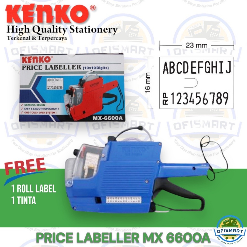 

Kenko Price Labeller | Alat Label Harga MX 6600 A - 2 Lines | @1 PCs