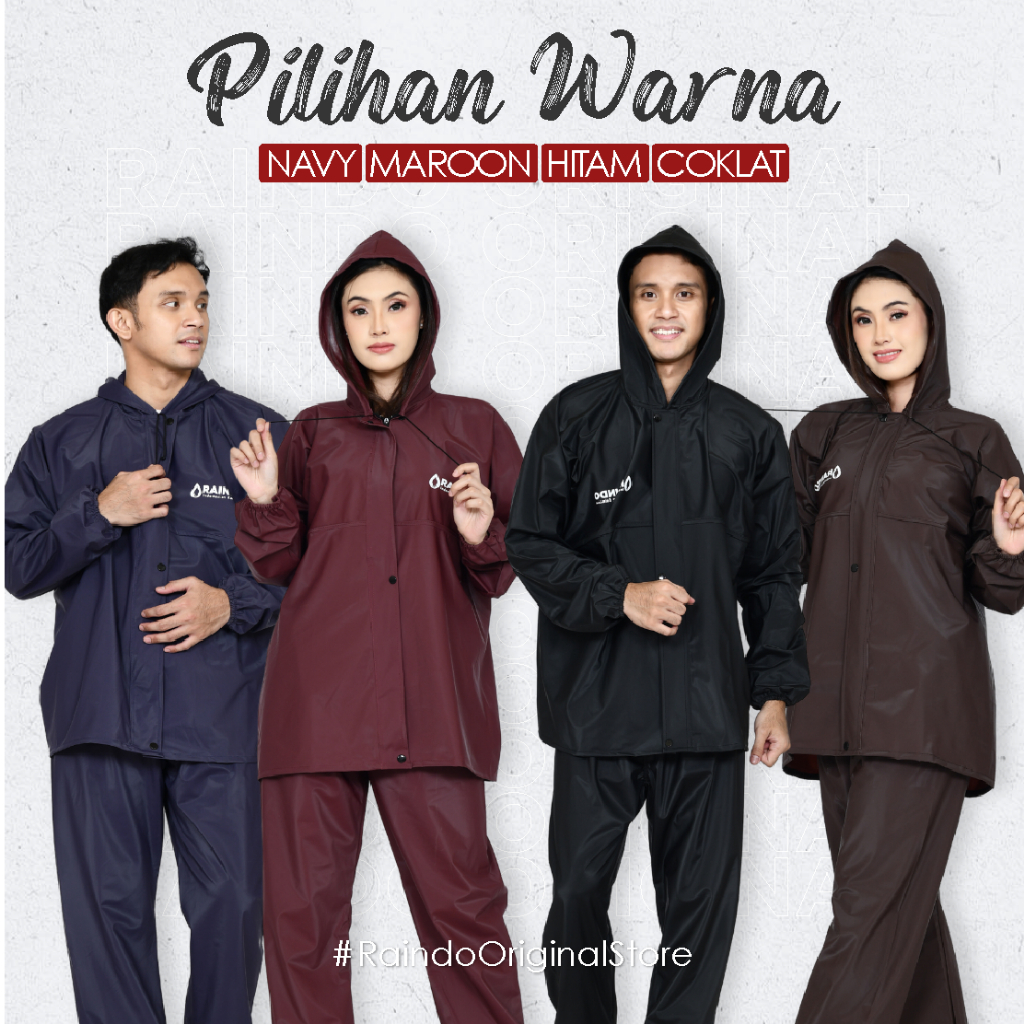 Mantel jas Hujan Wanita Pria Jas Ujan Jumbo Tebal Raincoat Anti Rembes Model Terbaru