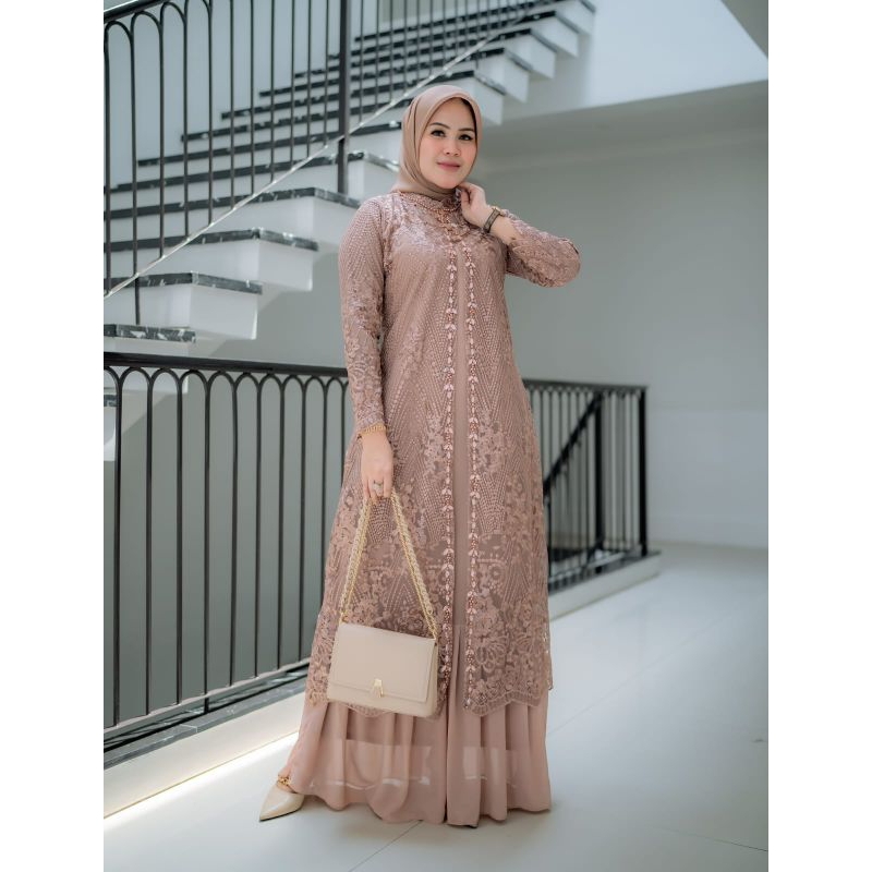 GAMIS BRUKAT TILLE SAKURA ROMPI RAMPLE//DRESS BRUKAT TILLE NON GILITER