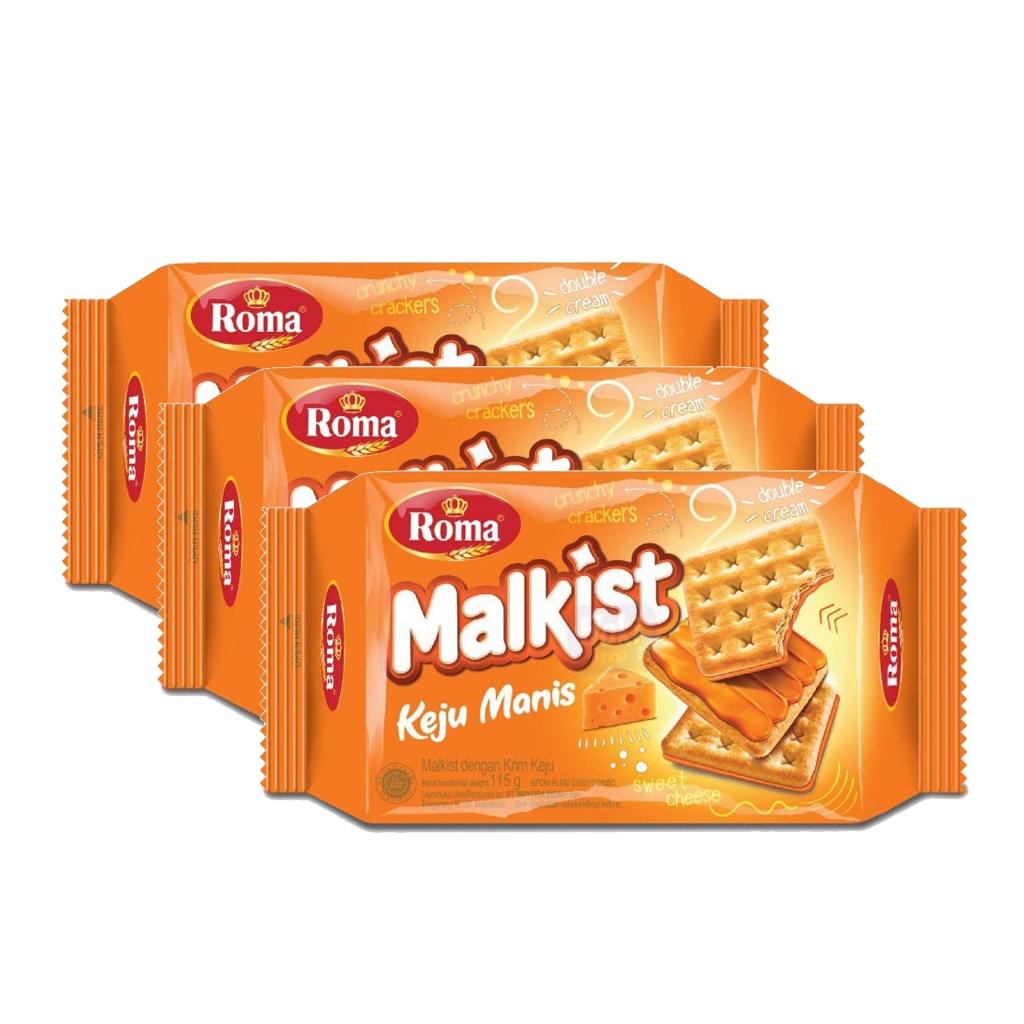 

3Pcs Roma Malkist Krim Keju 90G