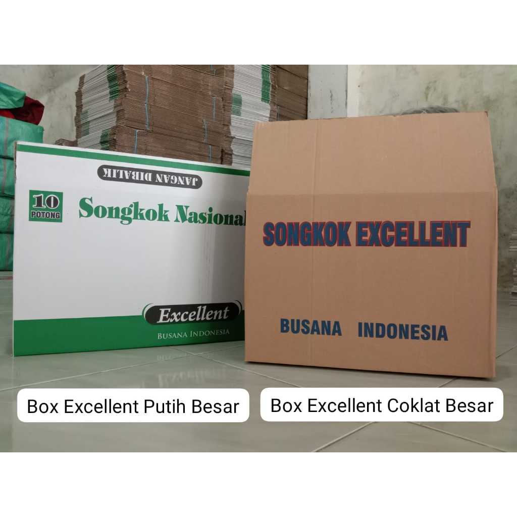 

Excellent Box Besar Songkok bahan white kraf/kraf isi 20lembar