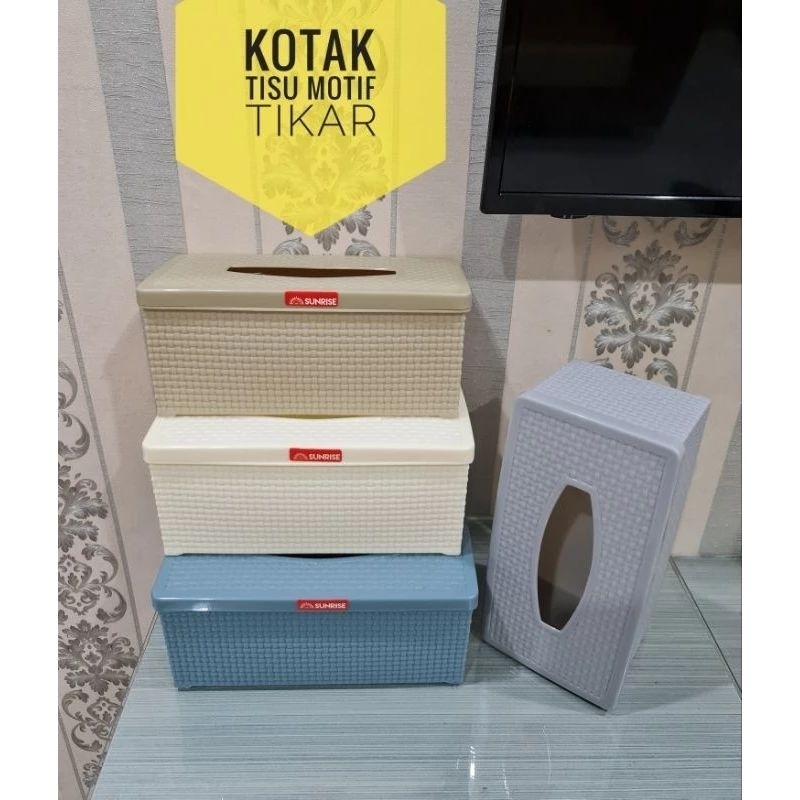 kotak tisu/tempat tisu/box tissue plastik segi panjang