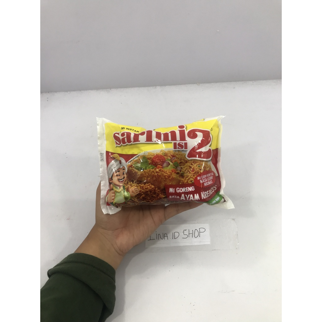 

Mi Instan Sarimi Isi 2 Mi Goreng Ayam Kremes (Kremess Lebih Renyah) / 1 Box Isi 24 Bungkus Kemasan 125 gr isi24