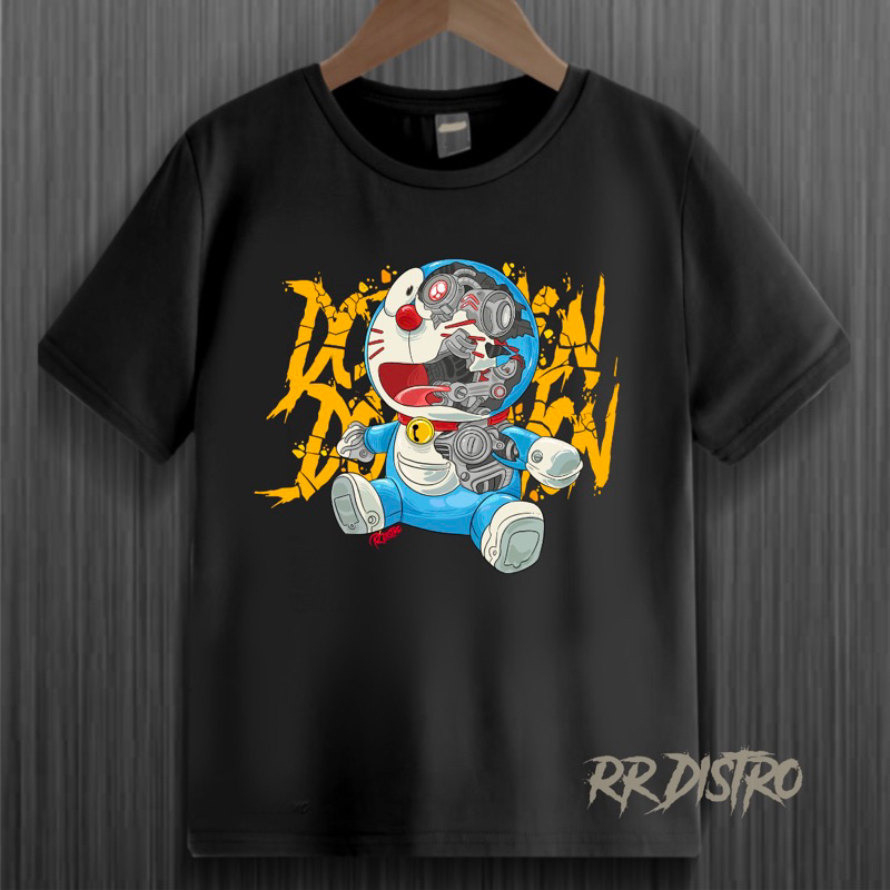 Baju kaos anak robot Doraemon Rusak / kaos distro bandung
