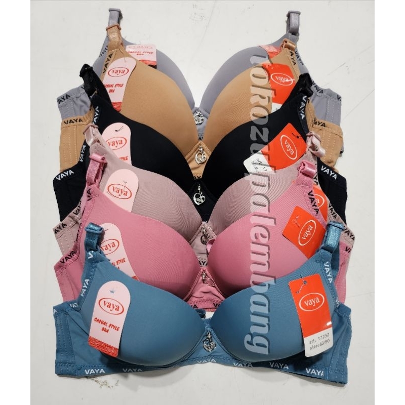 Vaya Bra Casual Style art 17232 Terbaru | BH Vaya ORI Tanpa Kawat Cup A-B Size 34-40