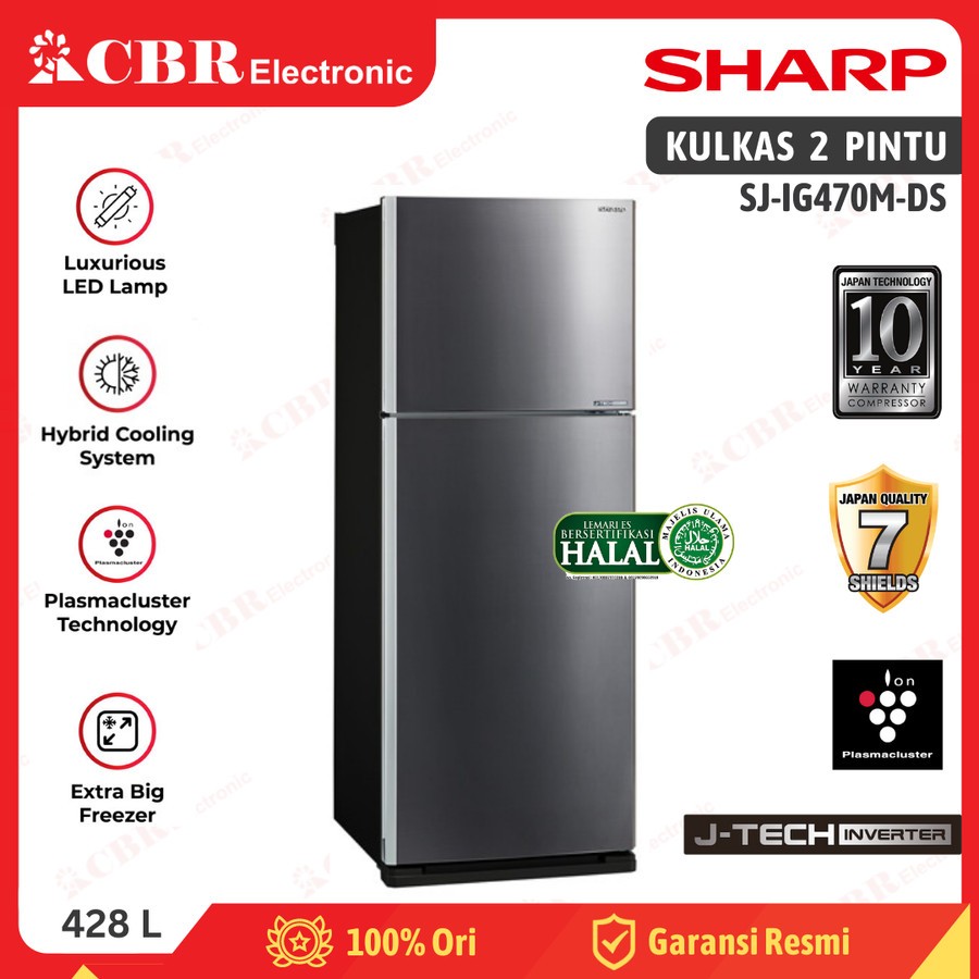 Kulkas SHARP 2 Pintu SJ-IG470M-DS (Inverter) 364 L