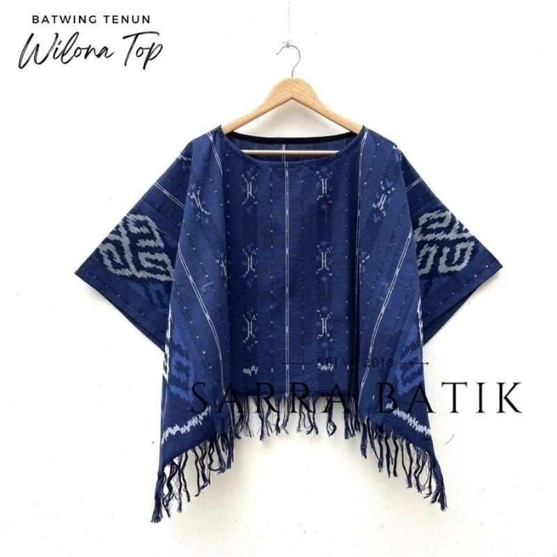 BLOUSE KELELAWAR ATASAN TENUN ETNIK,BATWING TENUN ETNIK