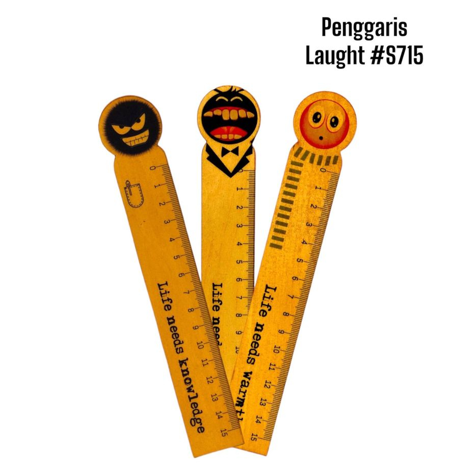 

Penggaris Kayu Impor 15 cm Laughter #S715 Mistar Alat Tulis Sekolah Motif Random - Satuan