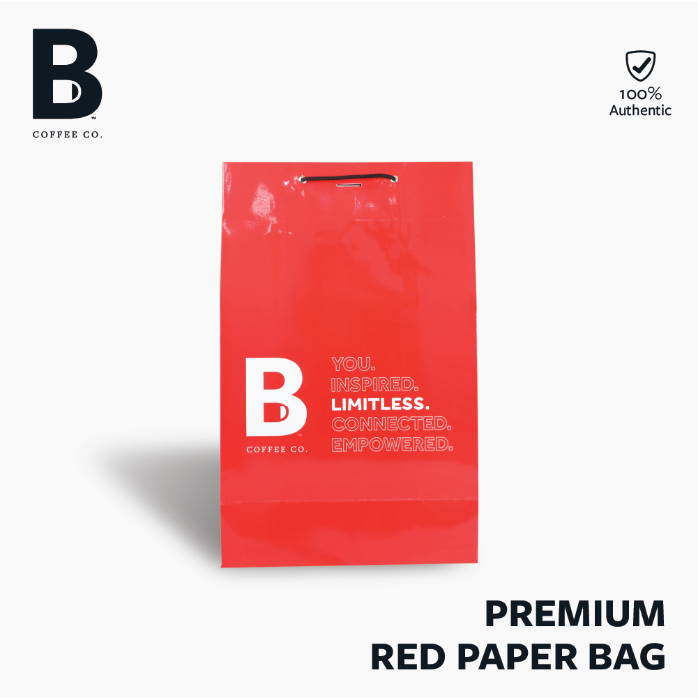 B COFFEE CO RED Gift Bag